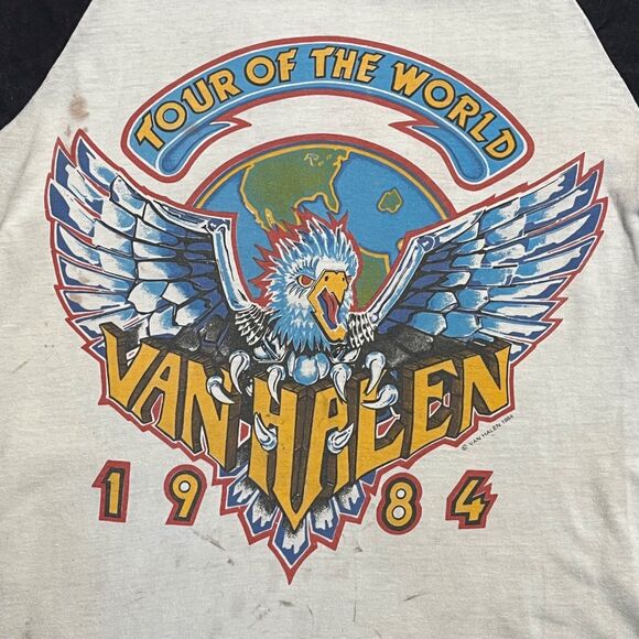 Van Halen 1984 World Tour Vintage 80s Shirt Small - Picture 7 of 11
